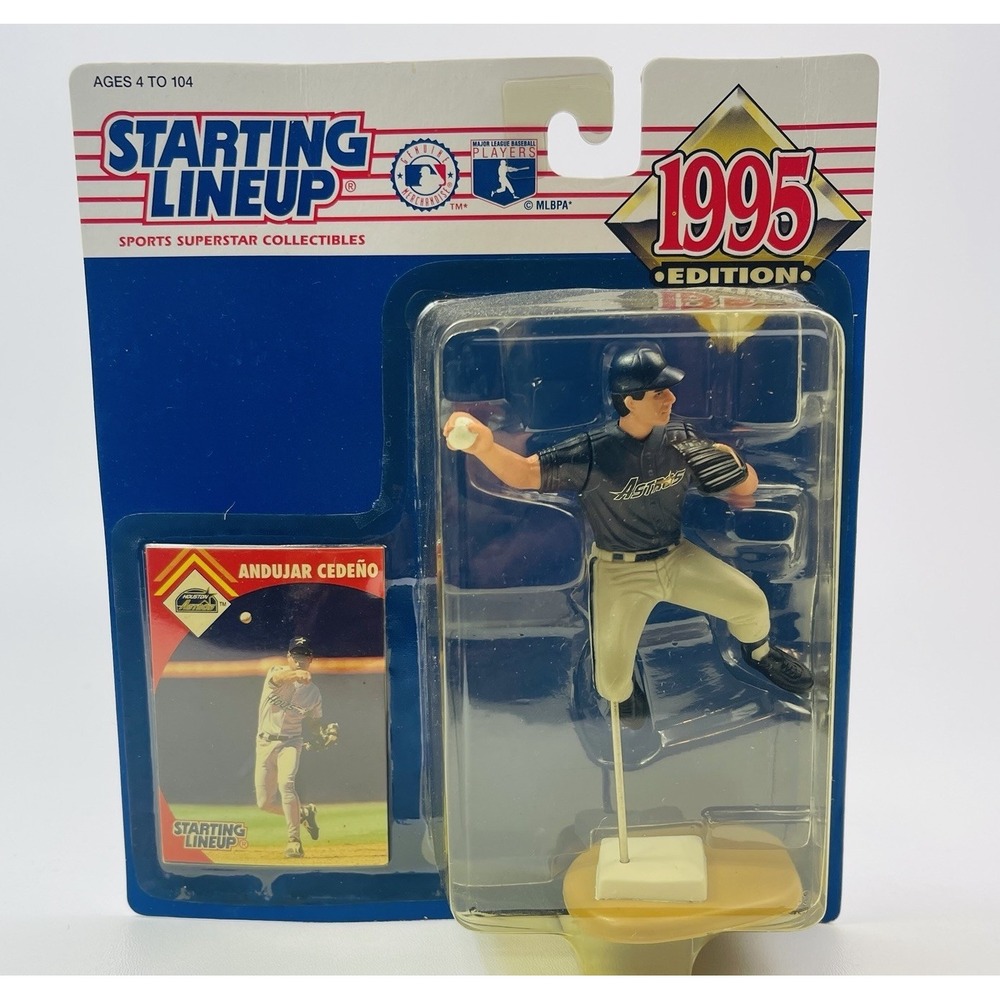 Kenner Starting Lineup Andujar Cedeno 1995 Houston Astros MLB Figure w Case‎